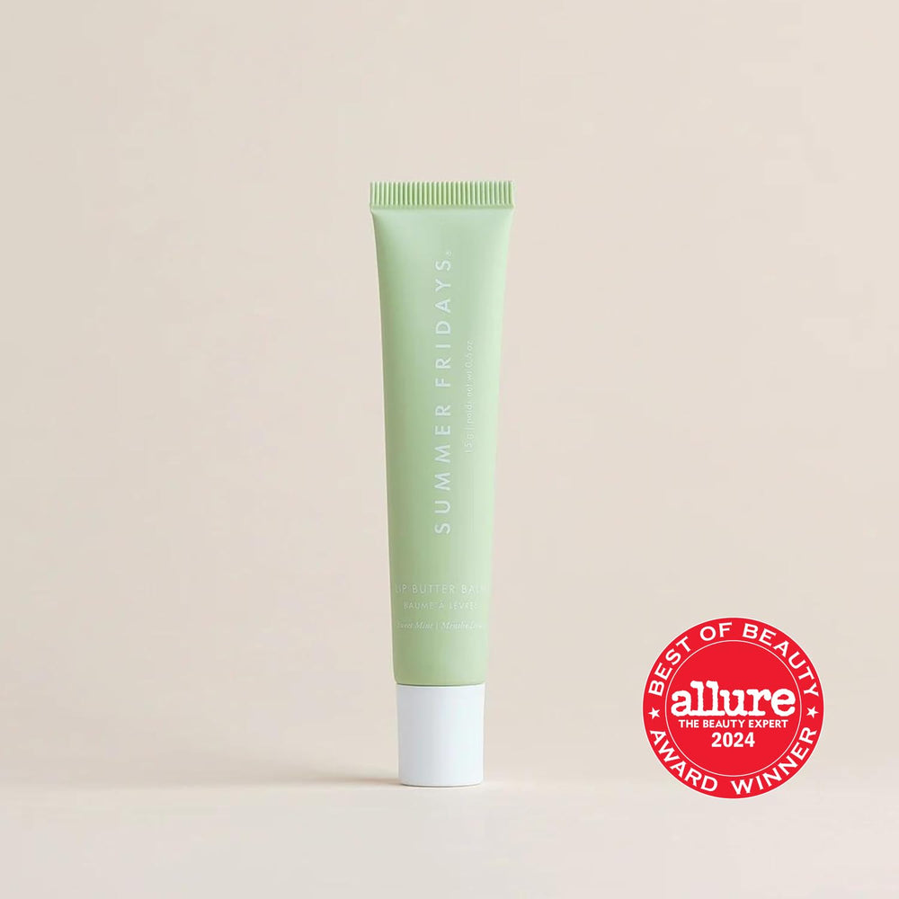 Summer Fridays Tinted Lip Butter Balm application close-up highlights smooth texture and easy glide.