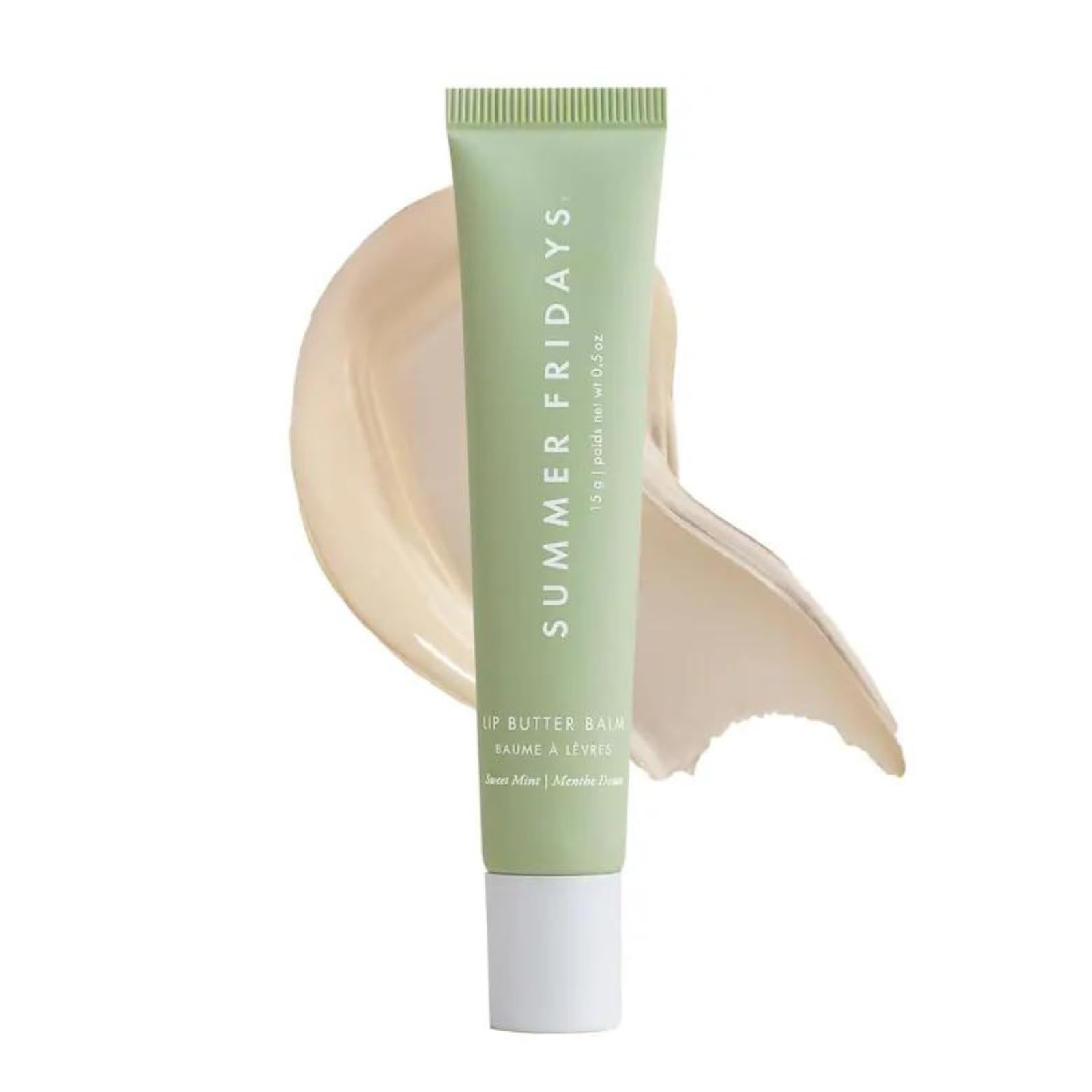Summer Fridays Tinted Lip Butter Balm Sweet Mint tube delivers instant moisture with a soft sheen.