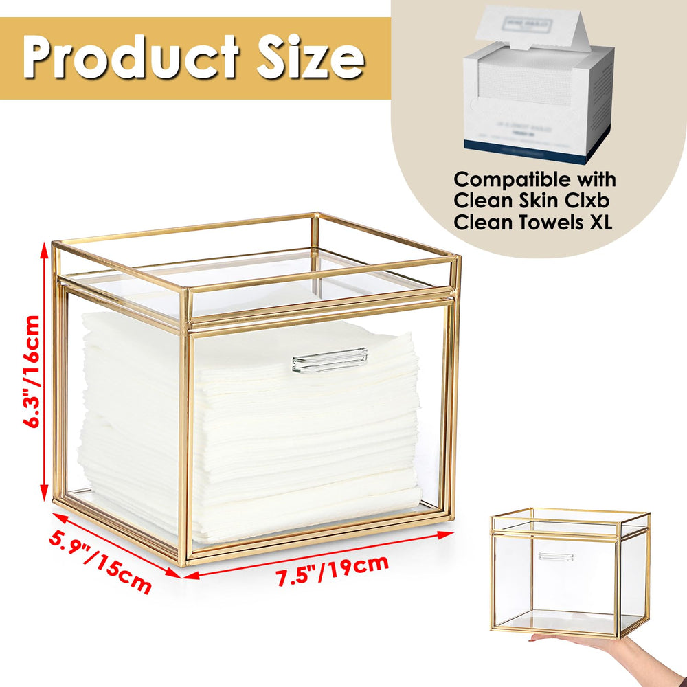 Sumnacon disposable face towel holder with elevated lip design prevents towels from slipping.