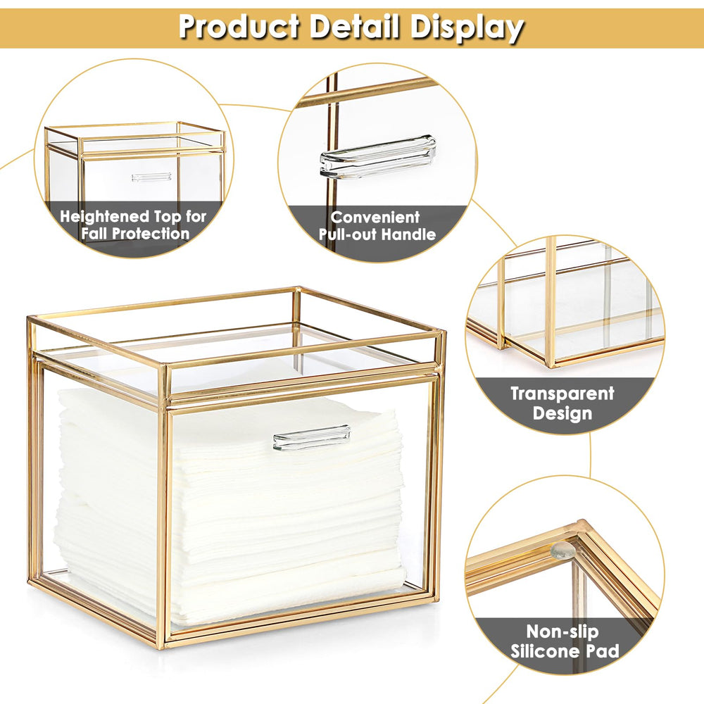 Sumnacon storage box fits Clean XL towels for easy filing near sinks.