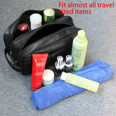 Sumnacon Toiletry Bag waterproof PU leather material highlighting durability