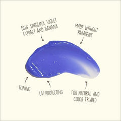 Sun Bum Blonde Purple Conditioner pour demonstrates smooth distribution for deep moisture.