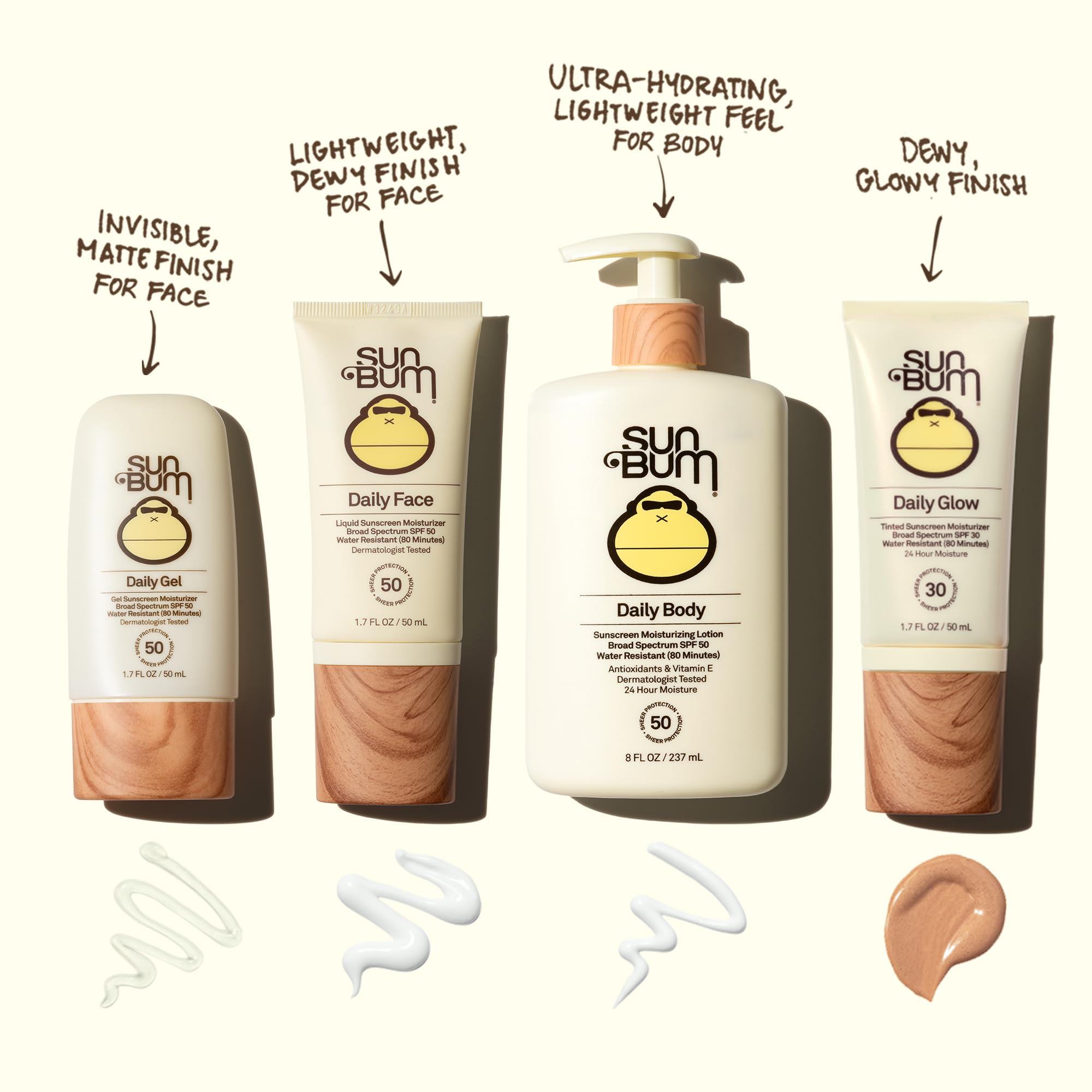 Sun Bum Daily SPF 50 Face Gel travel size on the go