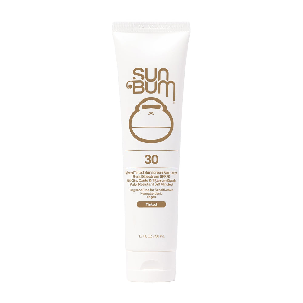 Sun Bum Mineral SPF30 tinted sunscreen bottle with matte finish for daily wear