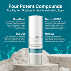 Sun Coast Sciences Complete Eye Serum texture closeup reveals creamy absorption