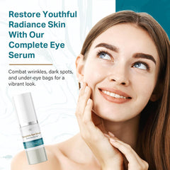 Sun Coast Sciences Complete Eye Serum under-eye application shows smoothing benefits