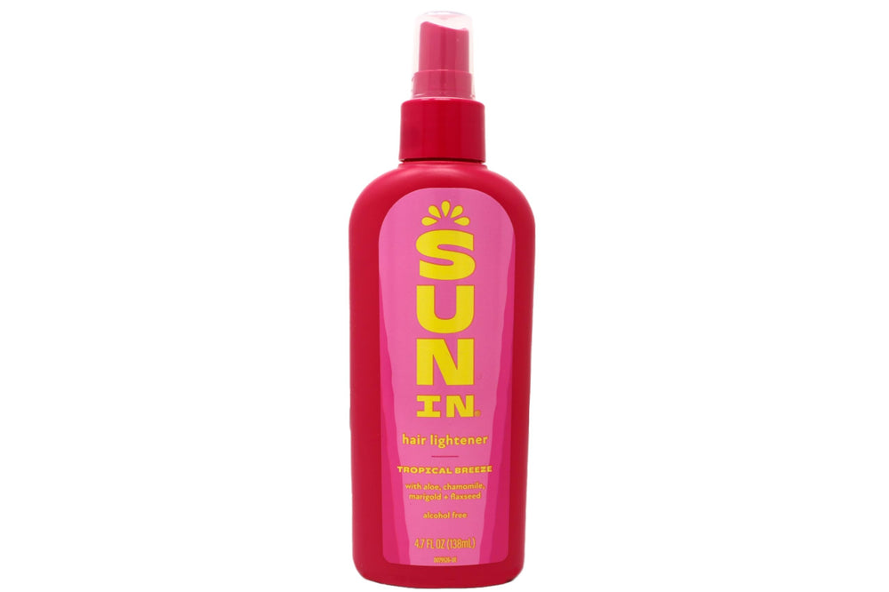 Sun In Hair Lightener Lemon Fresh bottle in hand for easy at-home shade brightening.
