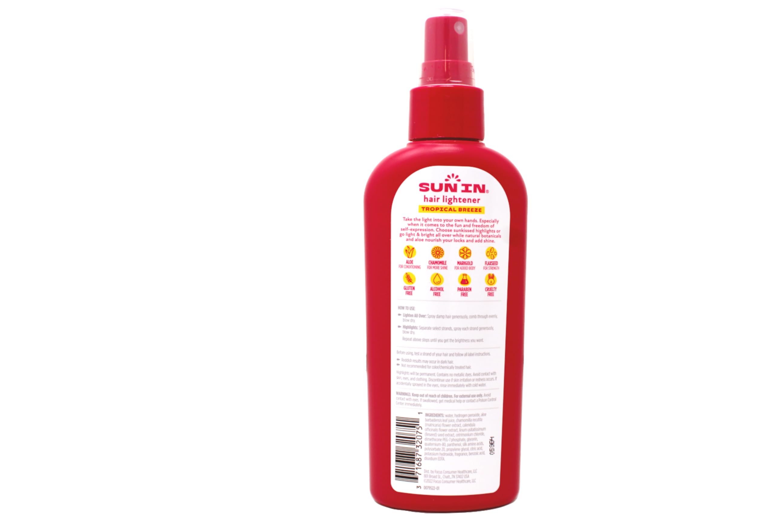Sun In Hair Lightener Tropical Breeze foam dispense shows even application.