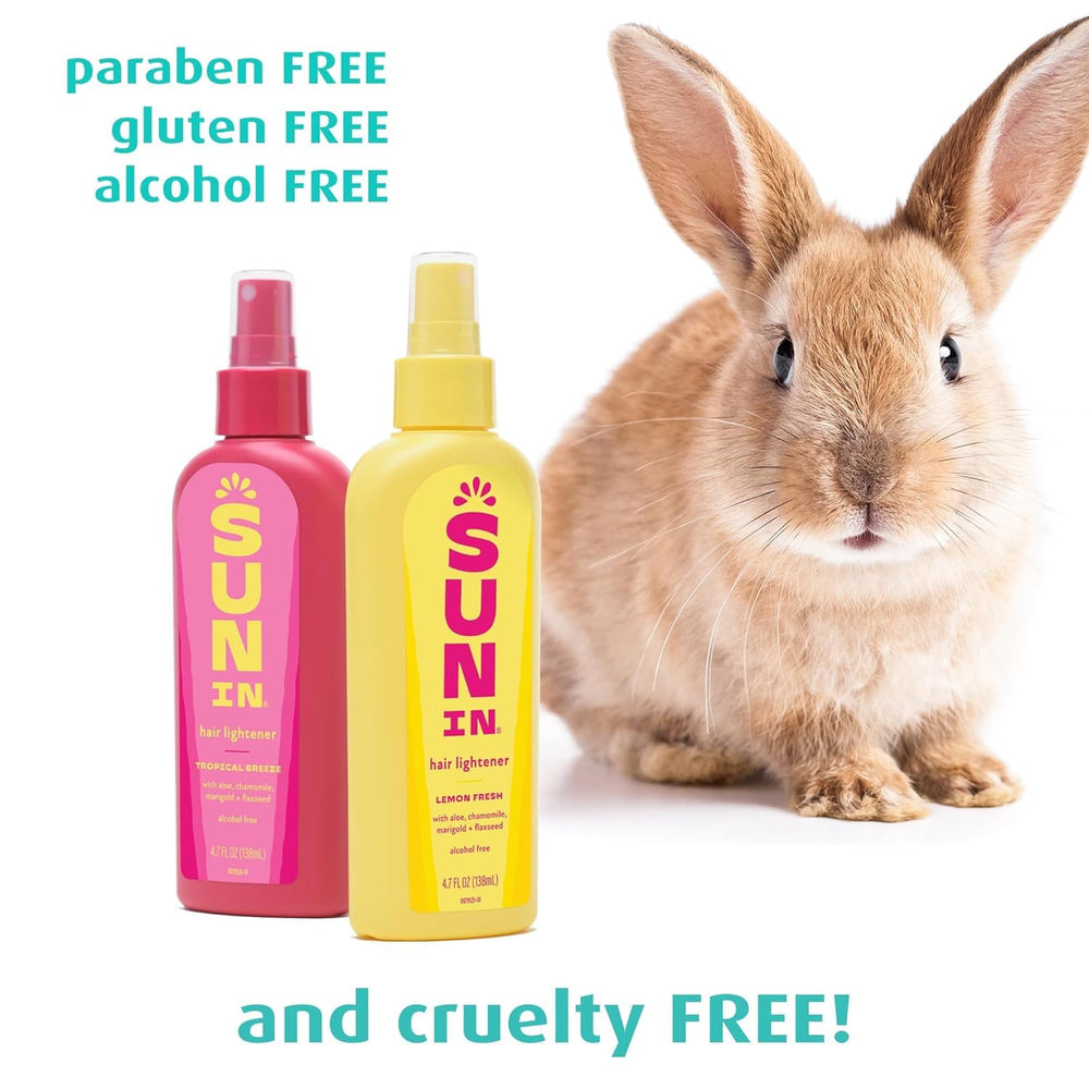 Sun-In sun-kissed blonde look via heat-activated lightening