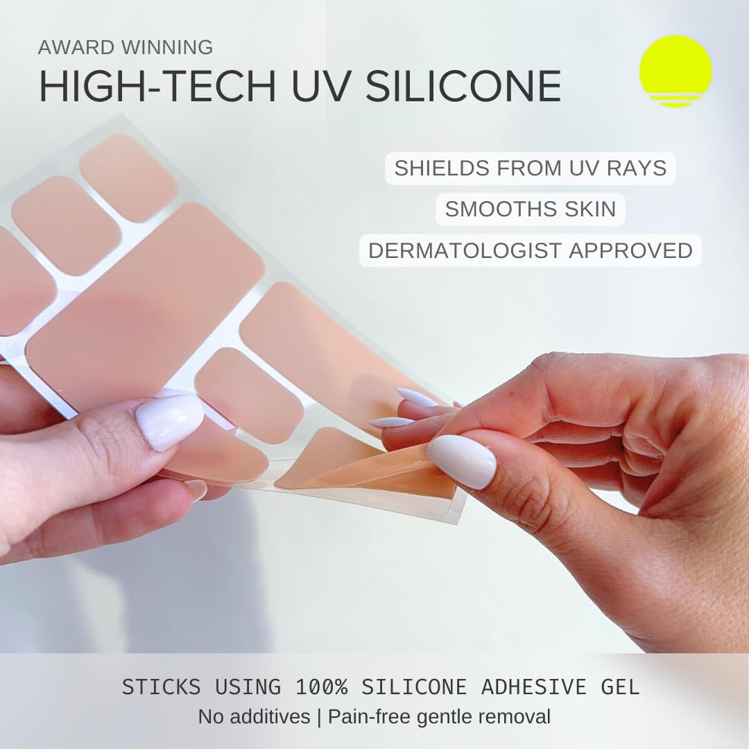 Sun Patch Sunkiss nude color patch on skin, discreet sun protection.