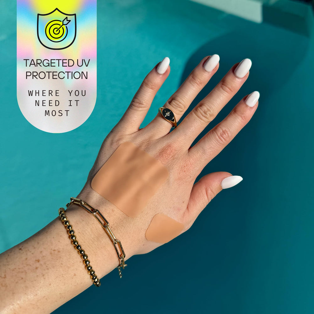 Sun Patch Sunkiss UPF-50 patch image, blocks sun exposure during activities.