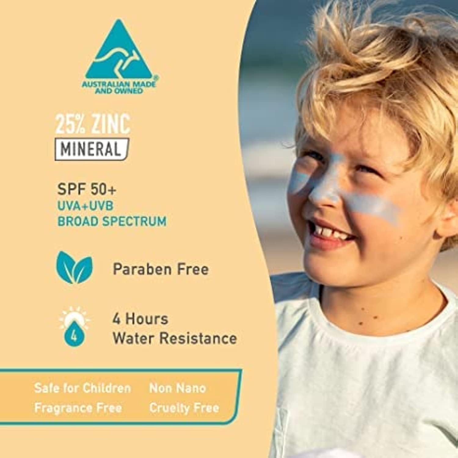 Sun Zapper zinc oxide sunscreen stick blue provides a water-resistant shield for outdoor sports.