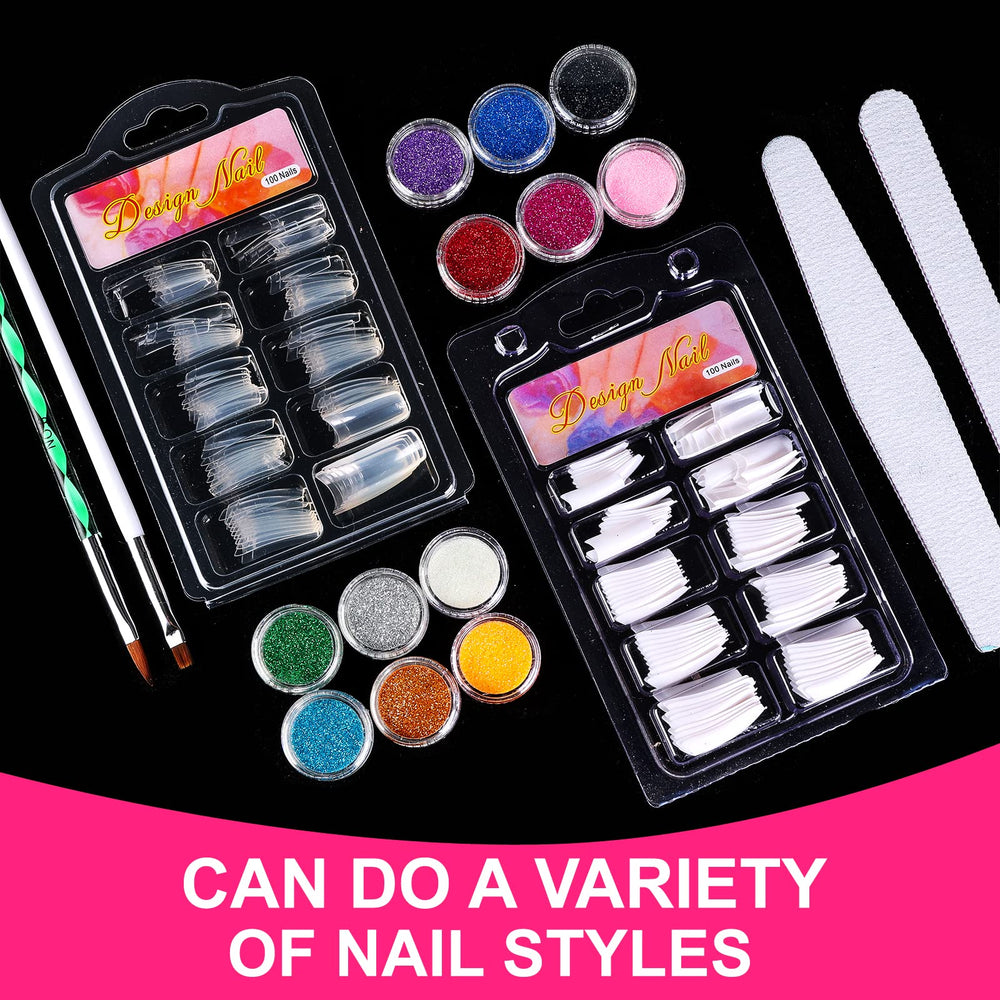 SUNBELEE acrylic nail tips beginners pack enables easy DIY extensions at home