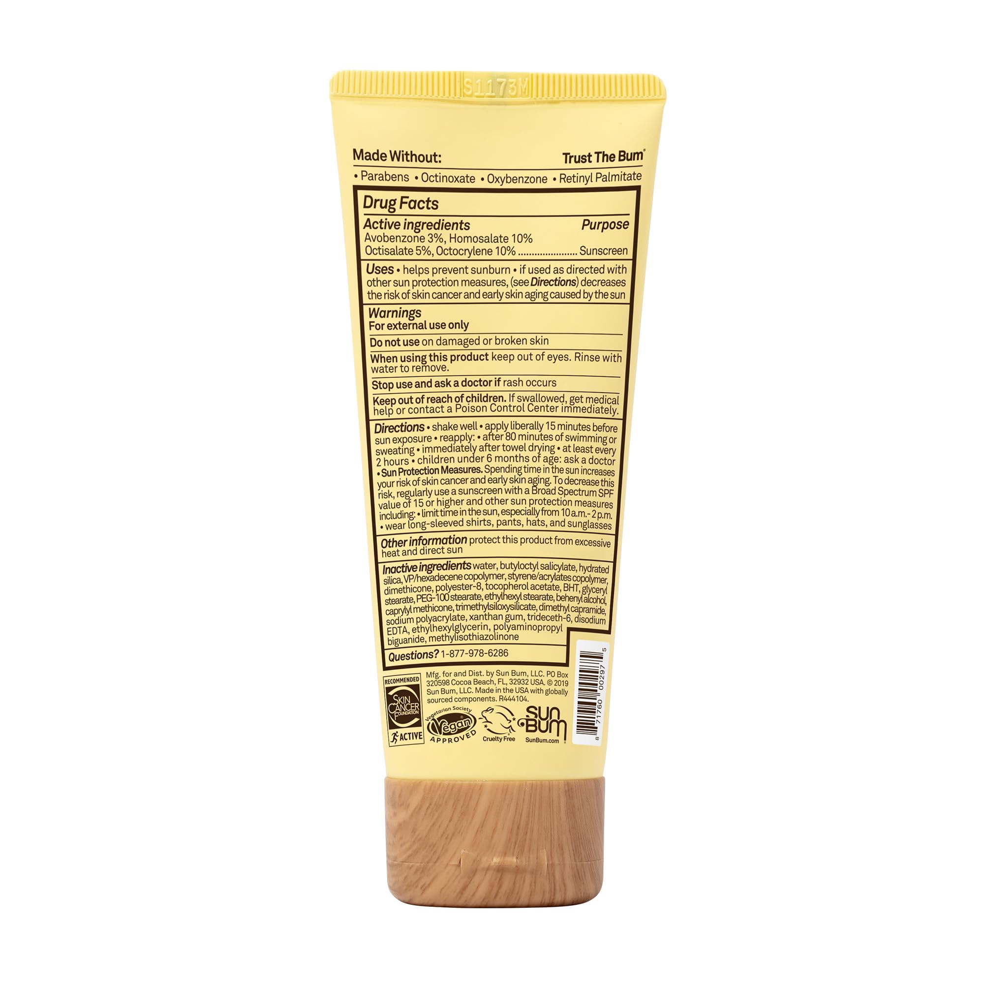 Dermatologist-approved Sun Bum SPF 50 lotion for daily skincare routine.
