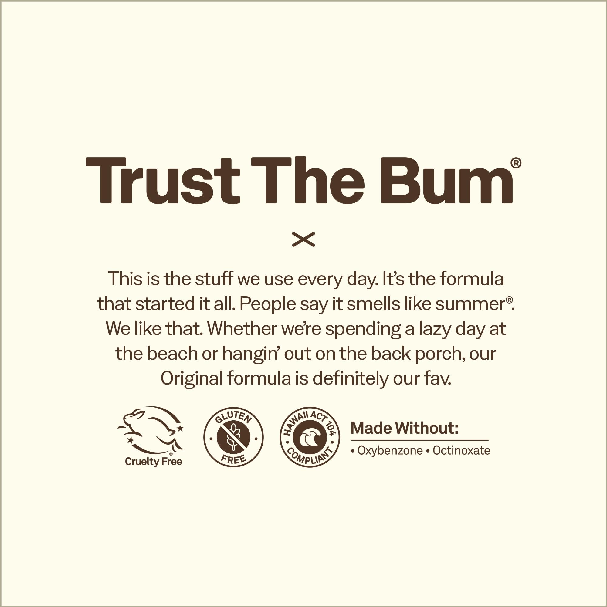 Sun Bum fragrance-free sunscreen label emphasizing sensitive-skin friendly formula.