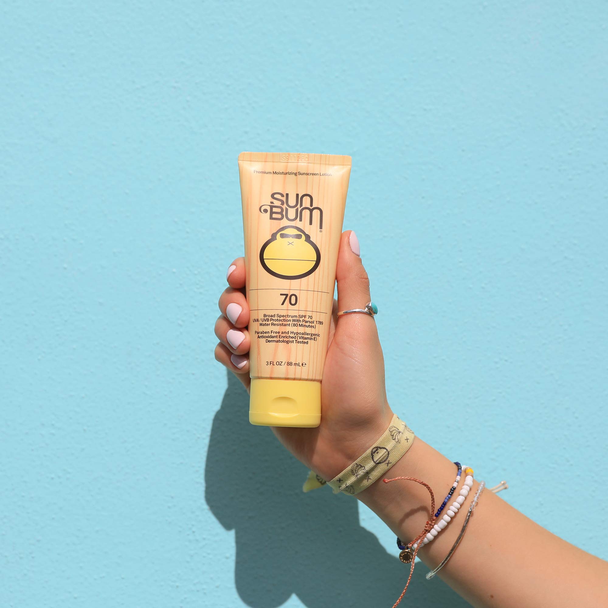 Sun Bum Original SPF 70 water-resistant formula during swimming