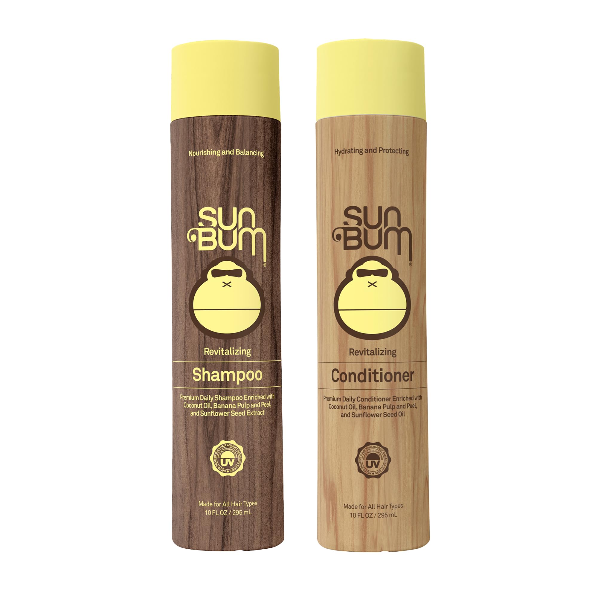Sun Bum Revitalizing Shampoo bottle for color-safe daily hydration.