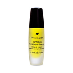 SUNDARI Neem Hand & Cuticle Oil bottle provides deep hydration for dry hands.