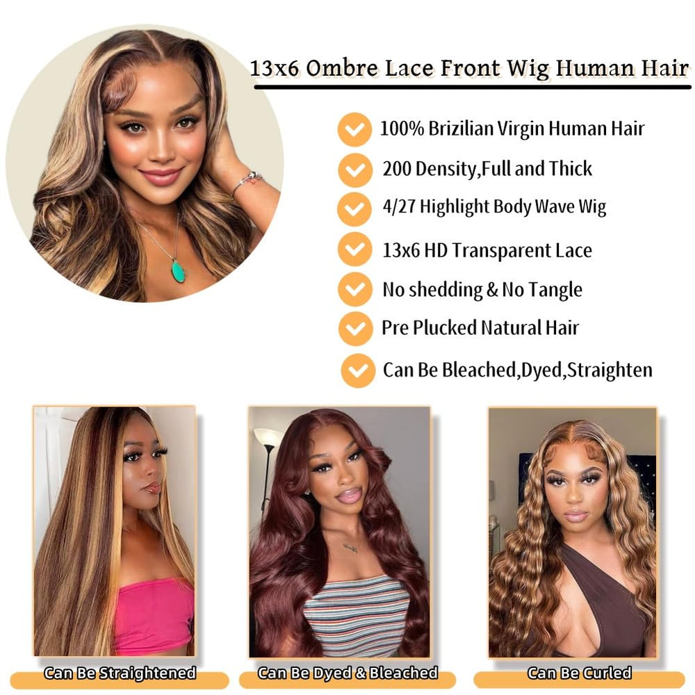 Sunelk Honey Blonde Ombre Wig shows color detail and highlights