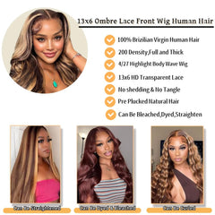 Sunelk Honey Blonde Ombre Wig shows color detail and highlights