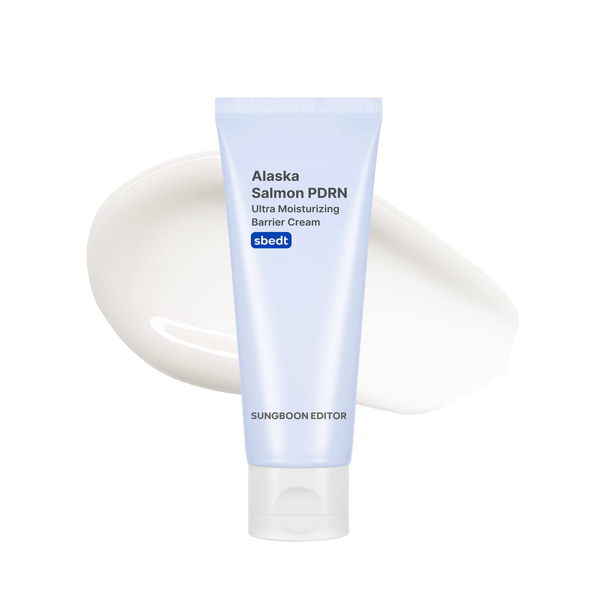 SUNGBOON EDITOR Alaska Salmon PDRN cream jar, dense texture for deep hydration.