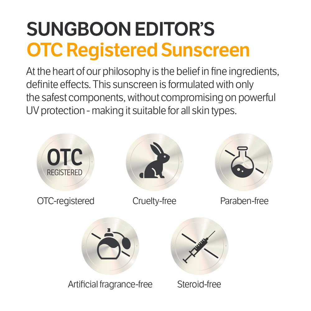 SUNGBOON EDITOR clean, cruelty-free sunscreen bottle supports ethical skincare.