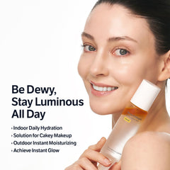 SUNGBOON EDITOR Deep Collagen Barrier Serum Mist spray in action for refreshing hydration.