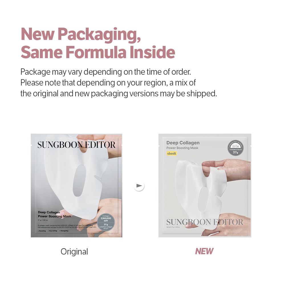SUNGBOON EDITOR Deep Collagen Overnight Mask sheet close-up with rich texture