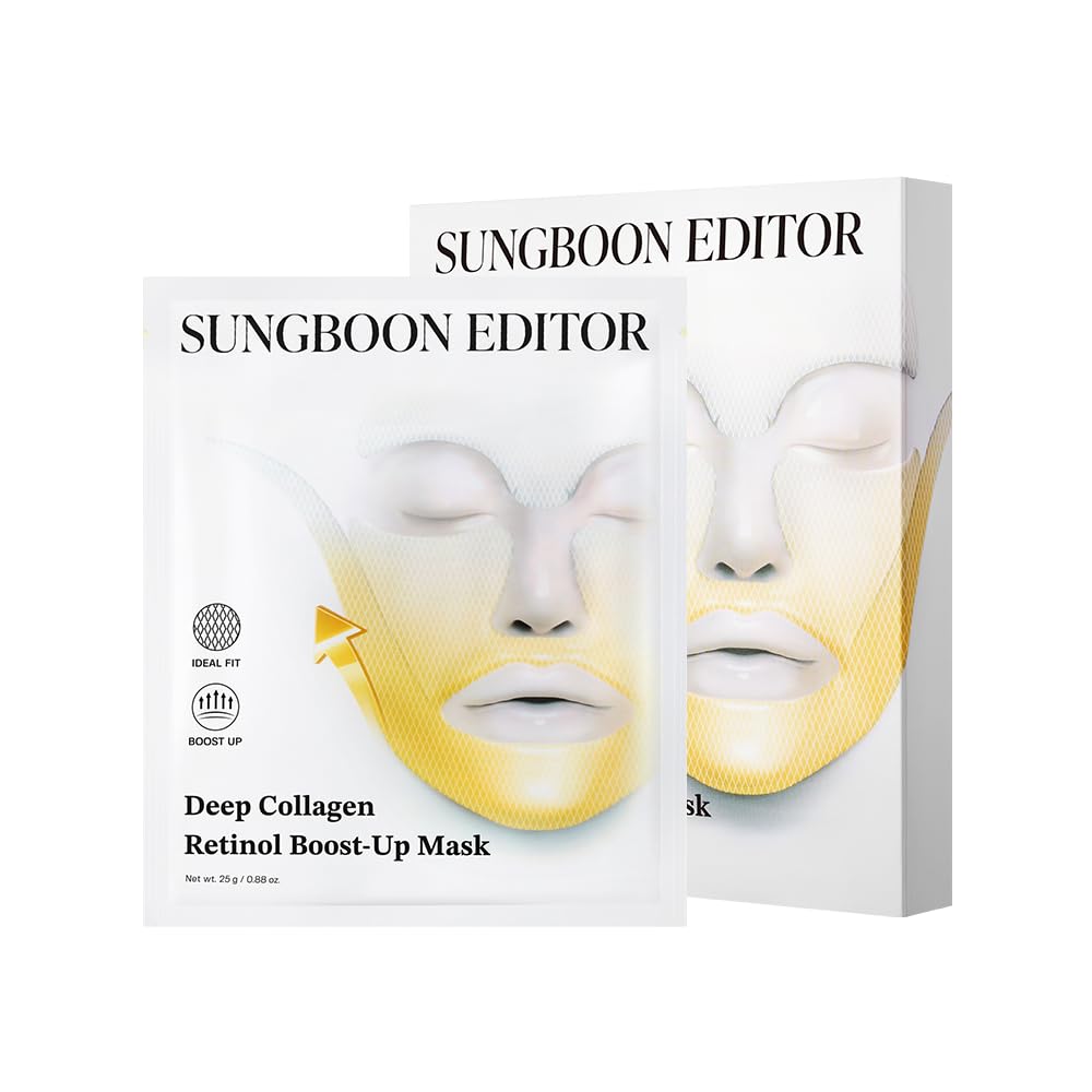 SUNGBOON EDITOR Deep Collagen Retinol Mask packaging for premium at-home anti-aging routine