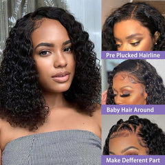 Sungirl bob wig 13x4 lace-front cap highlights secure fit and breathable lace