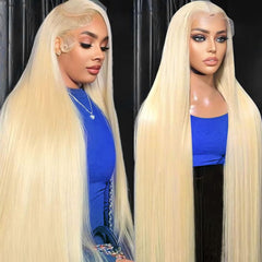 SUNKASA 32-inch 613 lace front wig close-up with baby hairs for natural daily wear