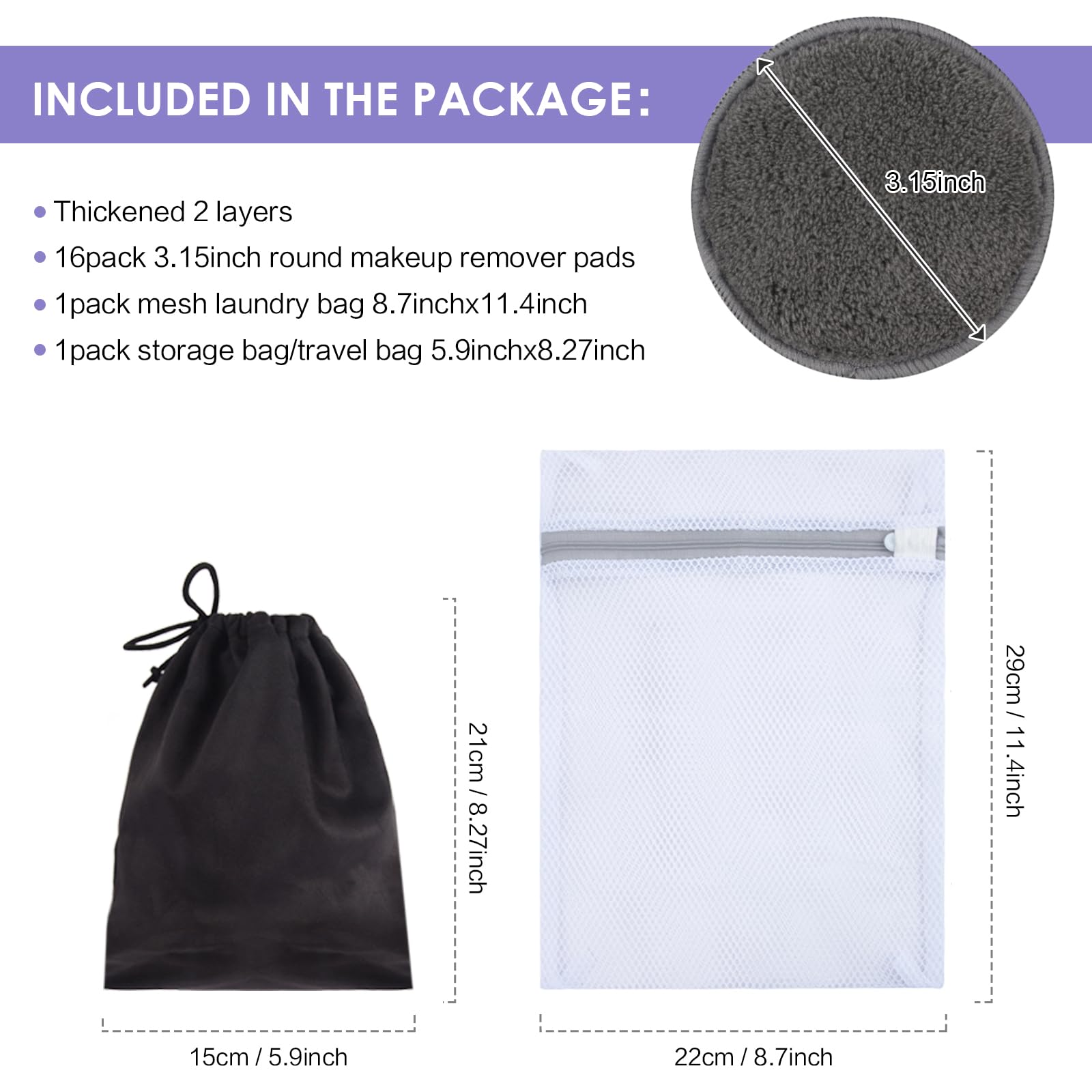 SUNLAND reusable makeup remover pad for eye removes mascara gently on sensitive eyes.