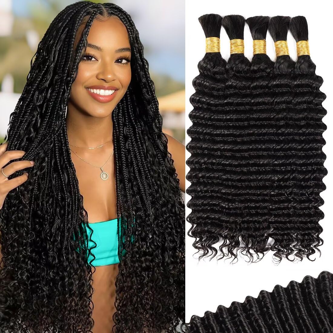 SUNNGIRL 160g bundles packaging showcases premium quality for long-lasting boho braids