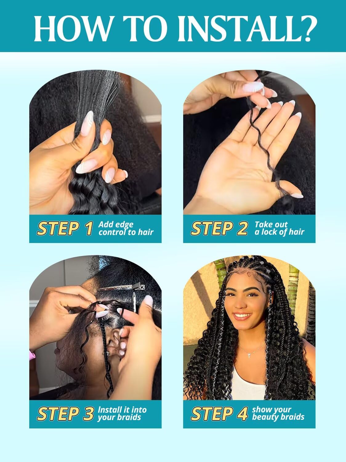 SUNNGIRL color-variants braiding hair swatches illustrate bold color options