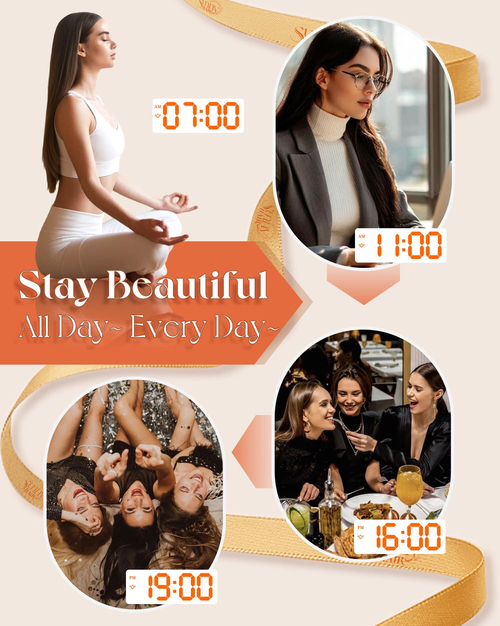 Sunny Hair itip extensions transition from day to evening wear.