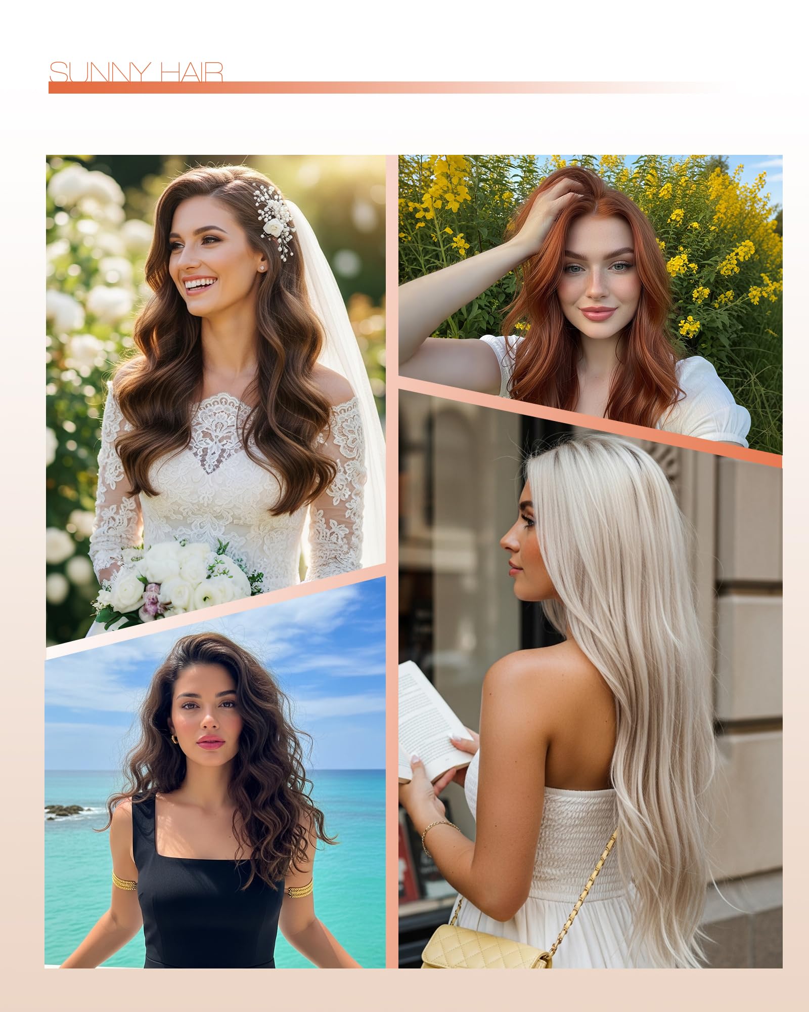 Sunny Hair care routine image emphasizes gentle washing and air drying