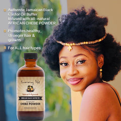 Sunny Isle Chebe powder closeup highlighting traditional powder texture for hair