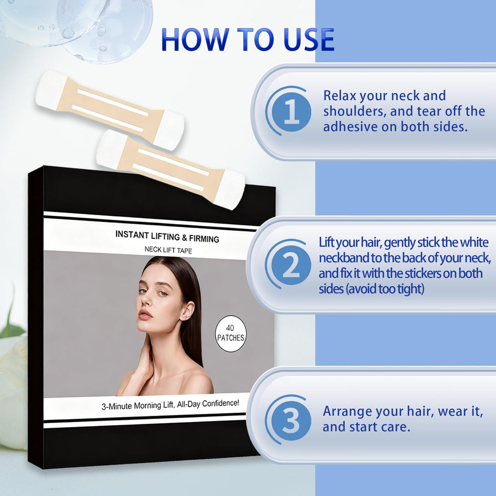 Sunnydeer packaging shows hygienic travel-ready neck tape solution