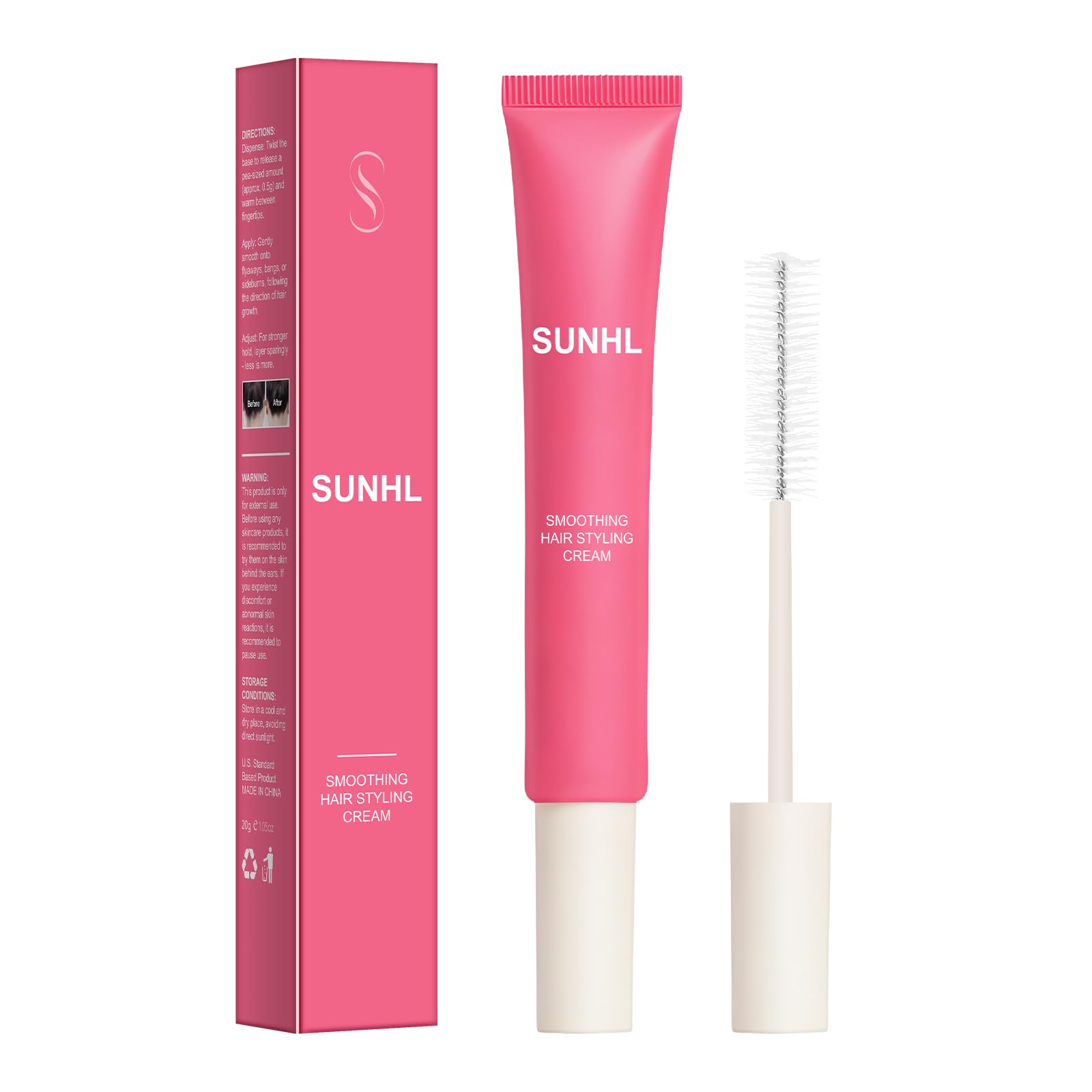 Sunnyholiday styling cream bottle showing all-in-one hair solution for effortless styling