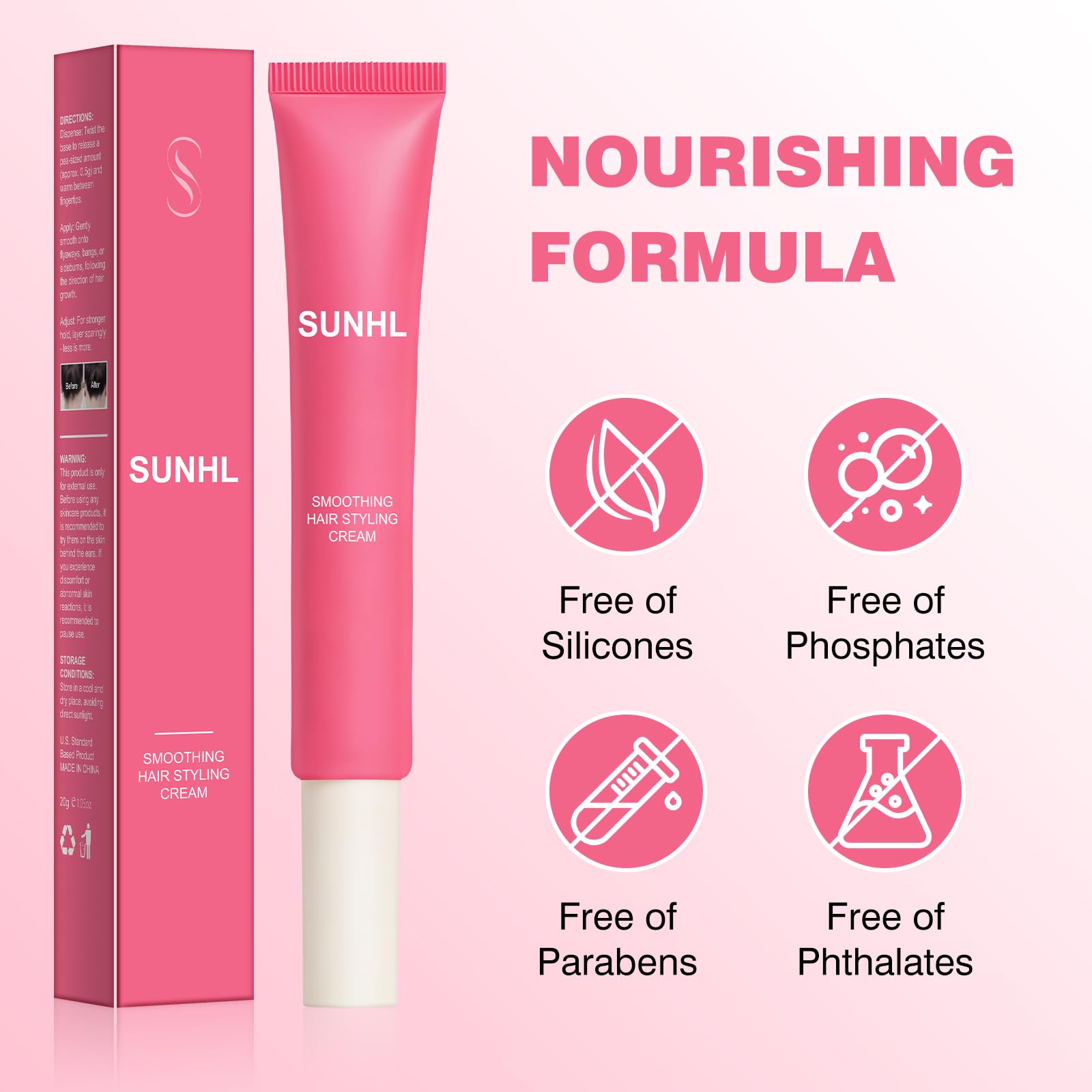 Sunnyholiday styling cream shine graphic emphasizing luminous final look