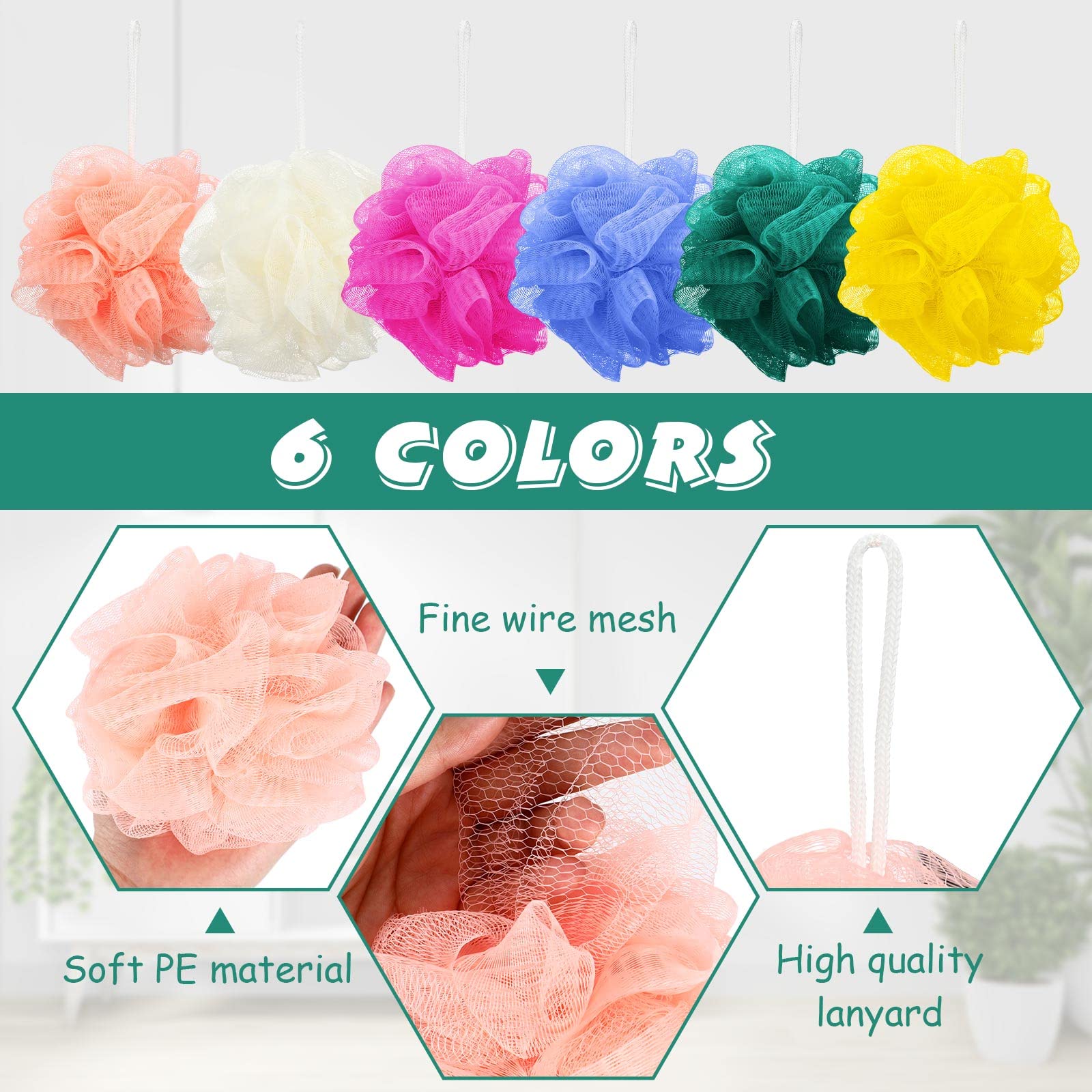 Sunnyray bath sponge bulk pack white designed for soft exfoliation and quick drying.
