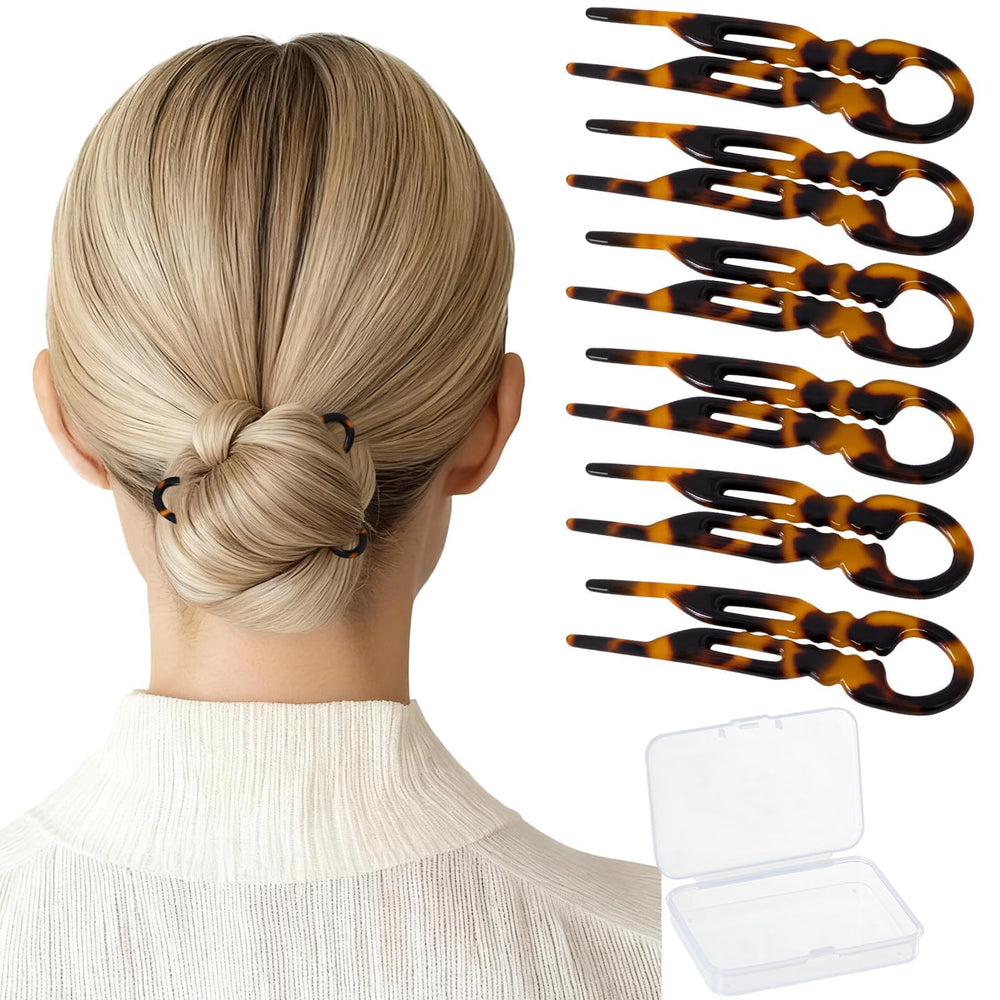 Sunolga small French hair pin close-up with curved design for discreet head-fit