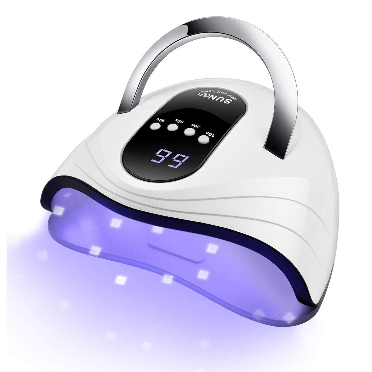 Sunrich UV Gel Nail Lamp front view highlighting 120W fast curing power