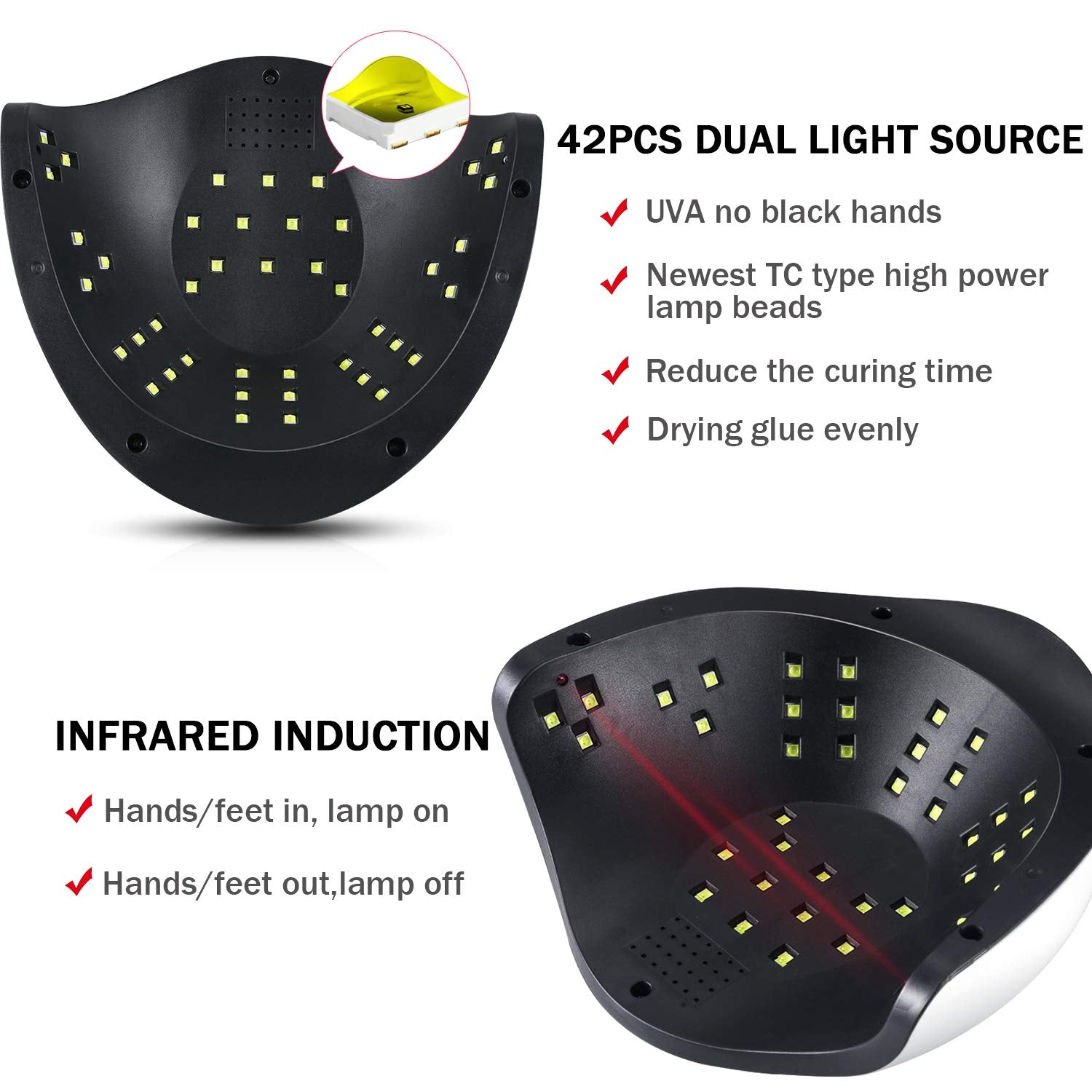 Sunrich UV Gel Nail Lamp portable handle enables easy transport