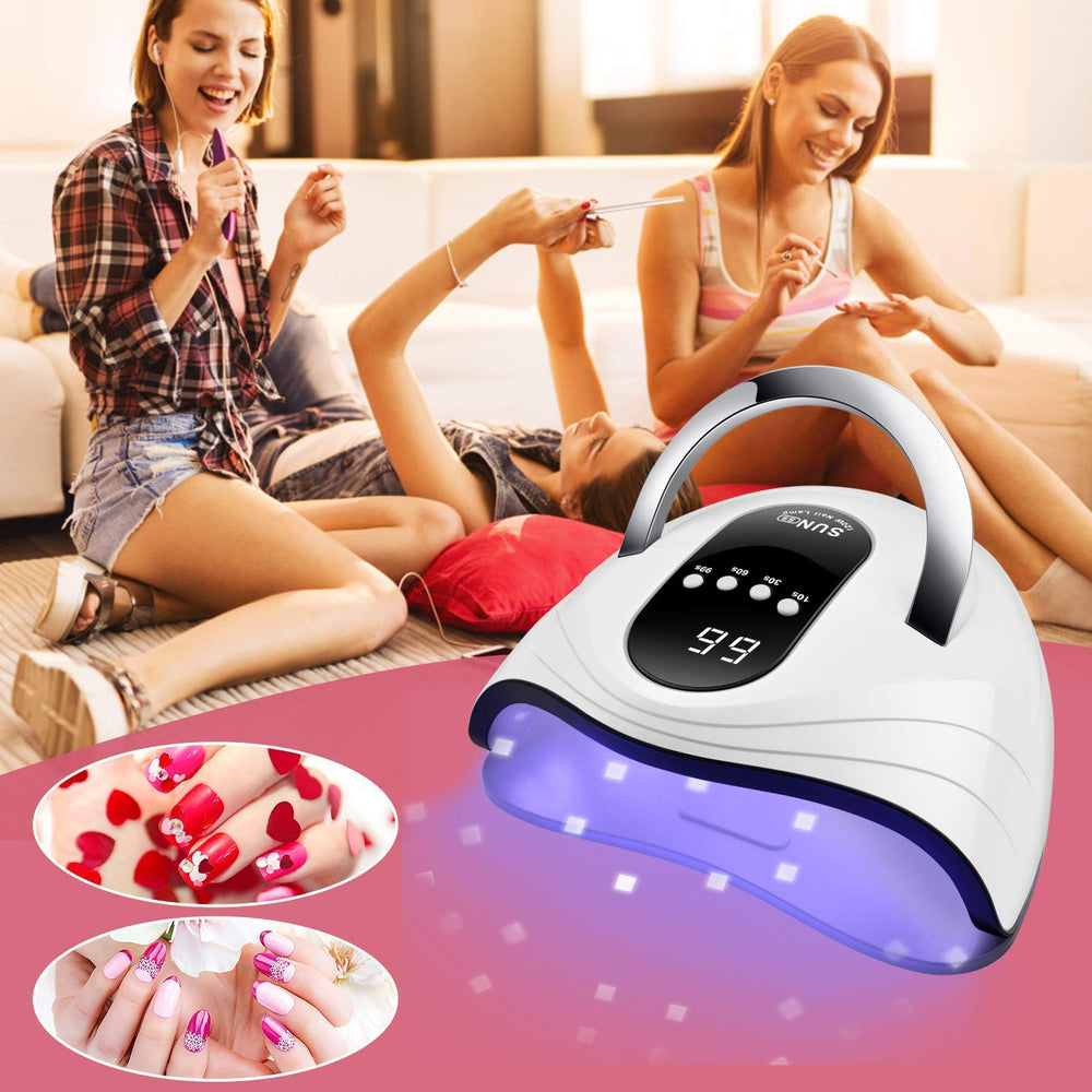Sunrich UV Gel Nail Lamp side view emphasizes compact profile for home use