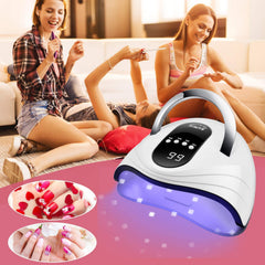 Sunrich UV Gel Nail Lamp side view emphasizes compact profile for home use