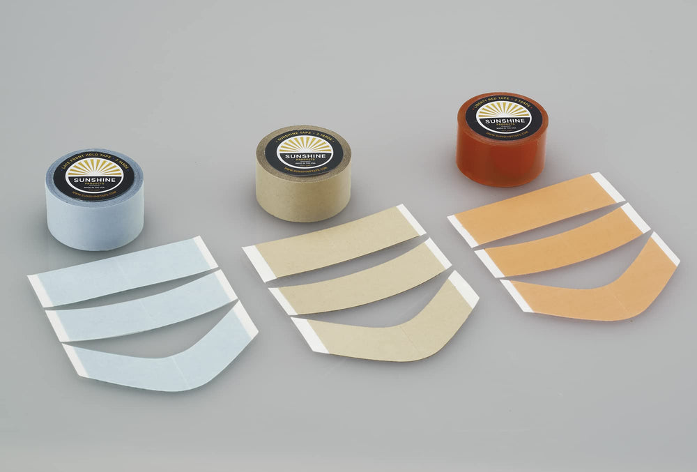 Sunshine Tape Liberty Red Liner poly perimeter on lace and monofilament bases.