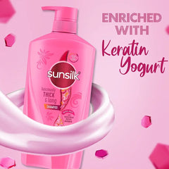 Sunsilk Lusciously Thick & Long lather action with creamy foam