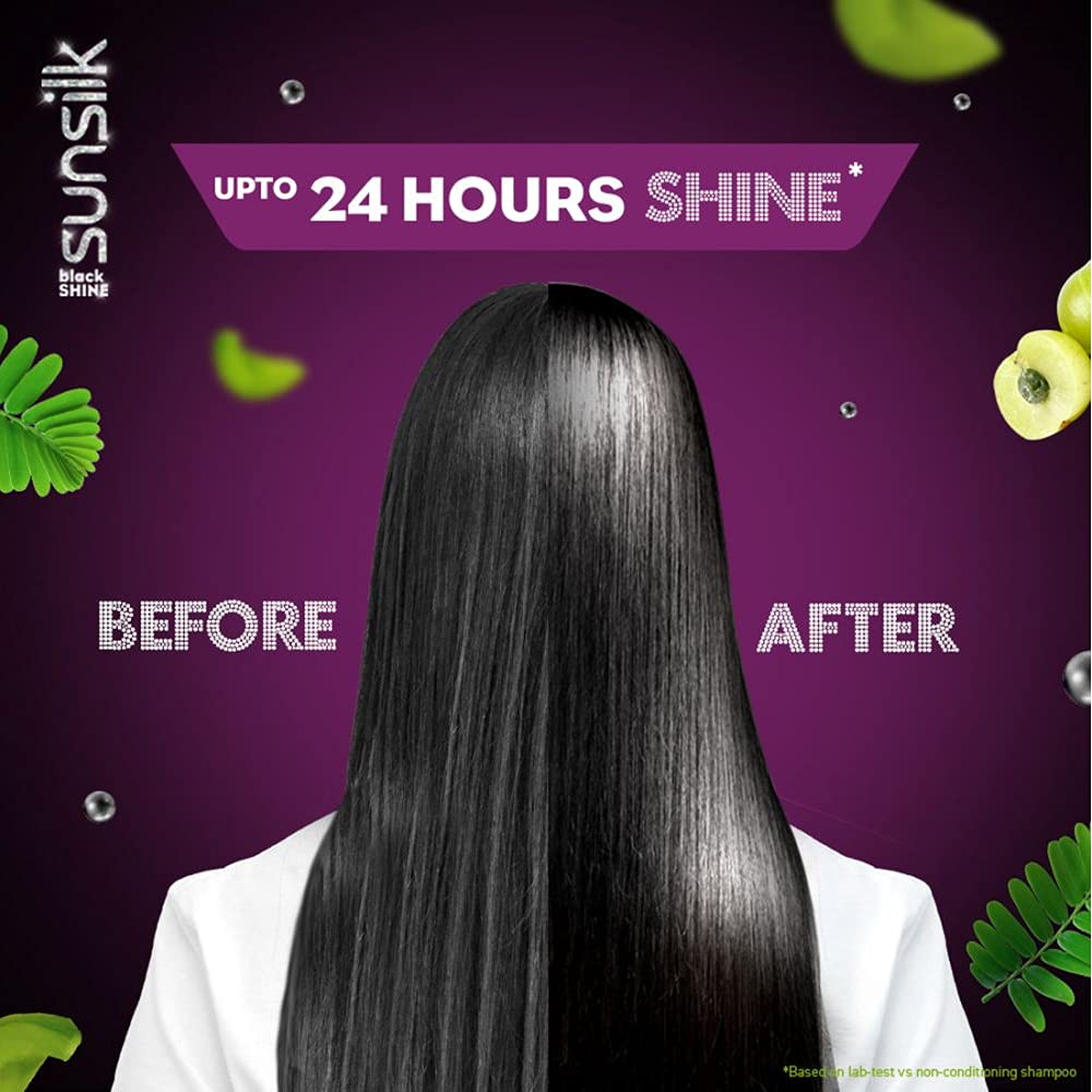 Sunsilk Stunning Black Shine Shampoo amber glow bottle glow evokes premium hair care