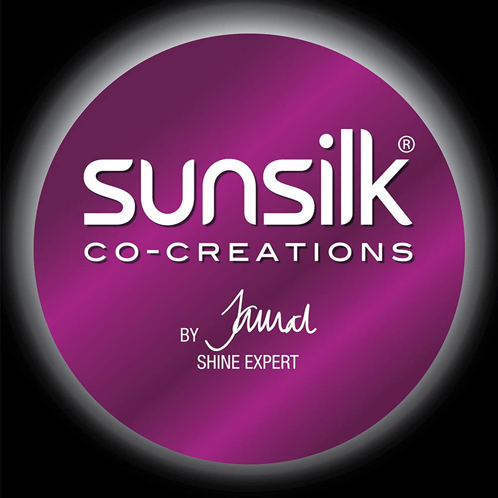 Sunsilk Stunning Black Shine Shampoo rinsing stream images suggesting easy rinse and refreshed scalp